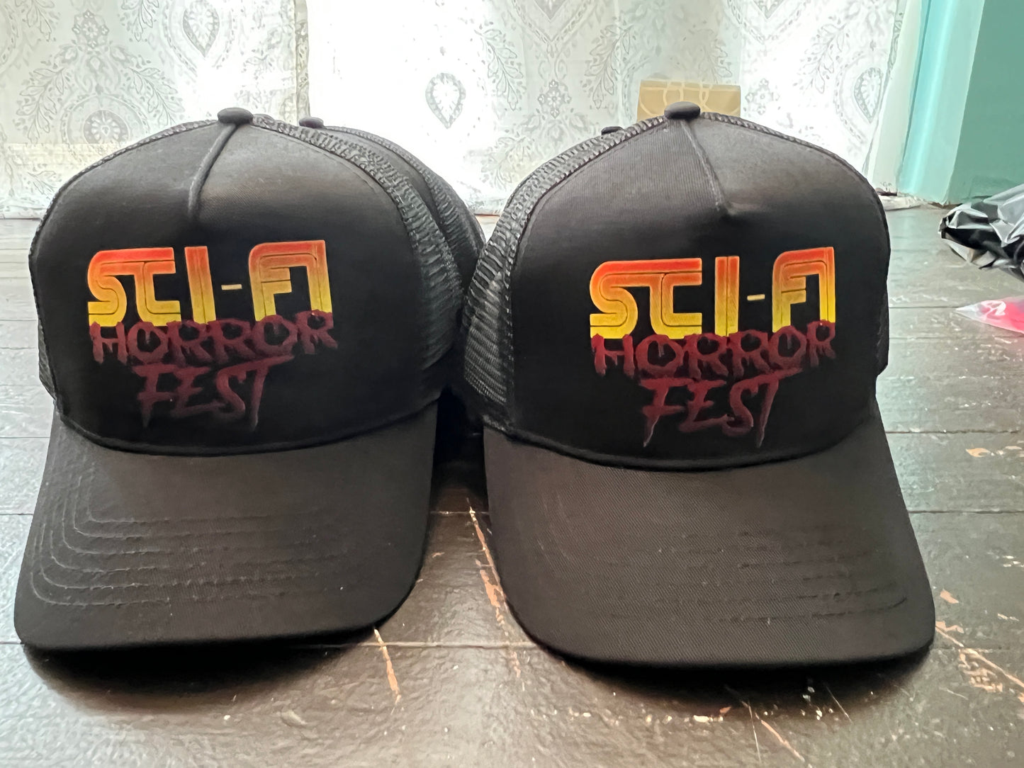 Sci-Fi Horror Fest official Logo Trucker caps