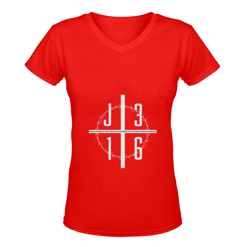 John 3:16 Classic Woman's V neck Shirt