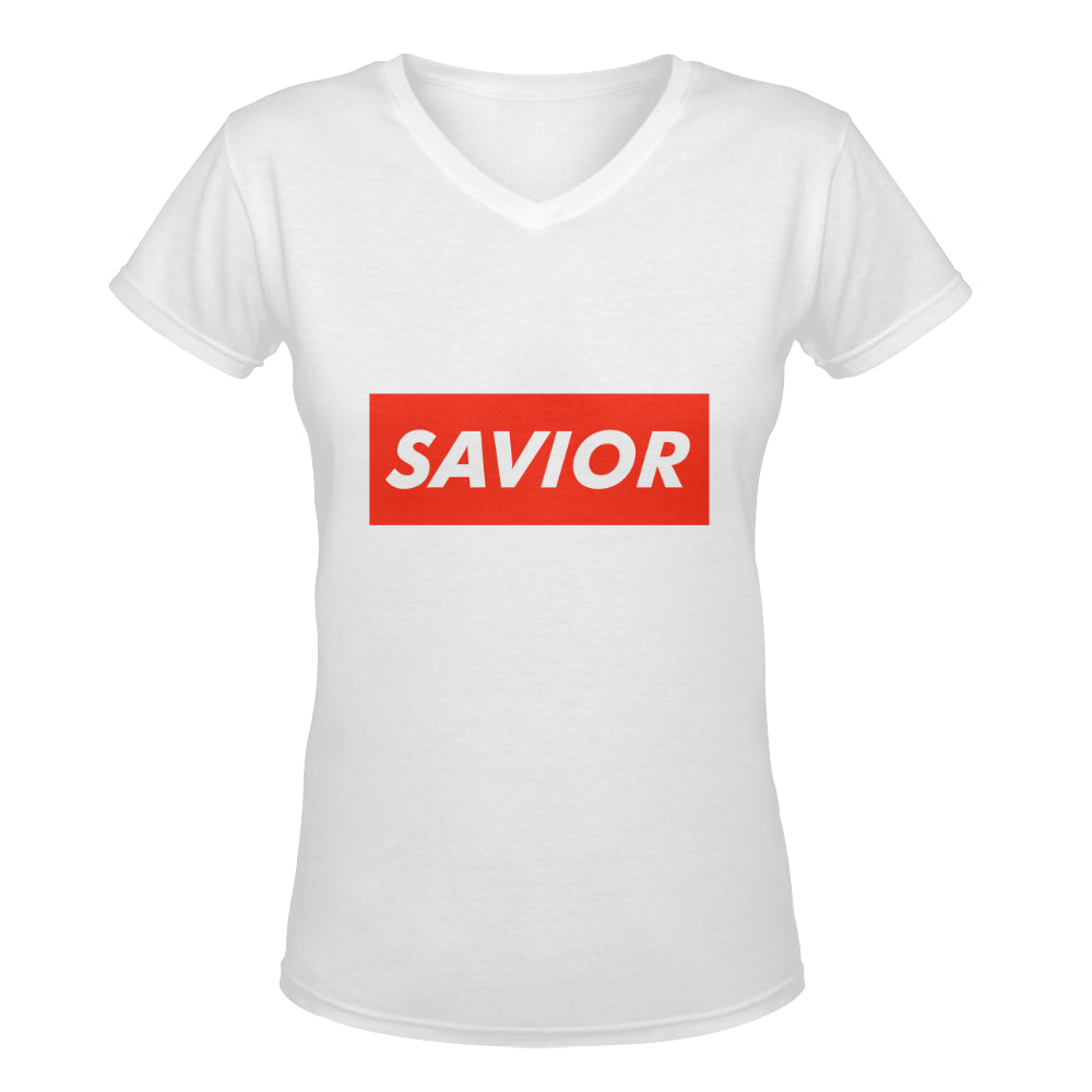 Savior - supreme style logo classic woman's v-neck