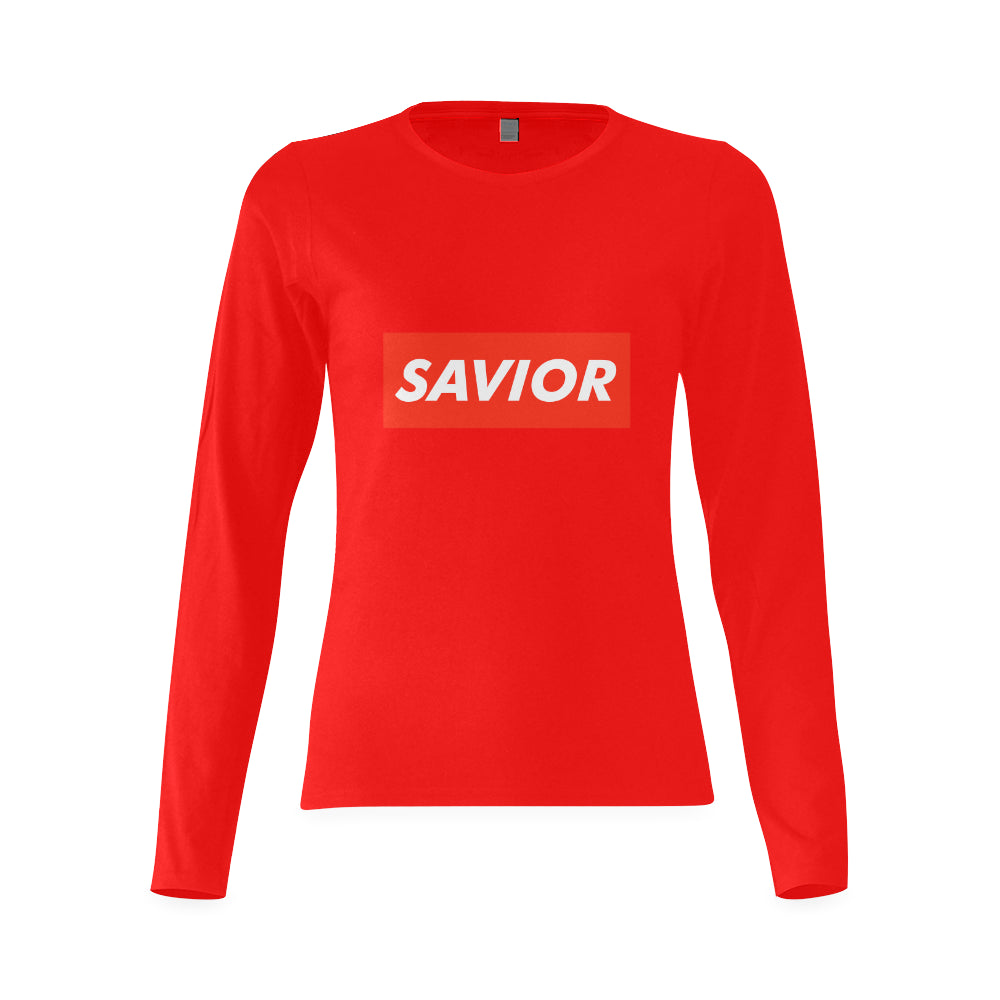 Savior - supreme style logo classic woman's long sleve shirt