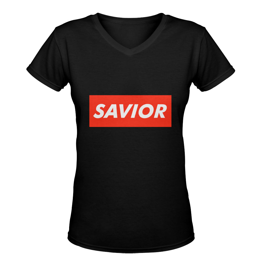 Savior - supreme style logo classic woman's v-neck