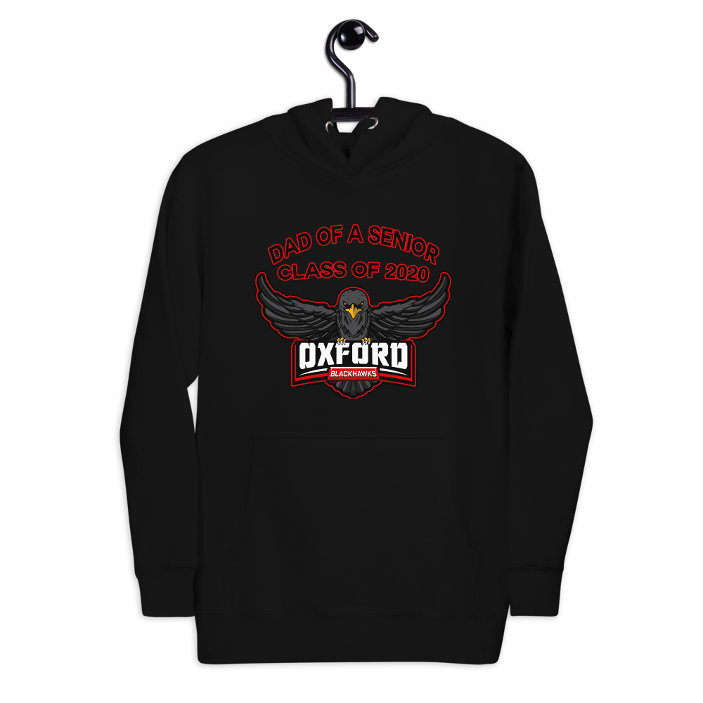 Oxford Blackhawks 2020 Dad of a senior hoodie