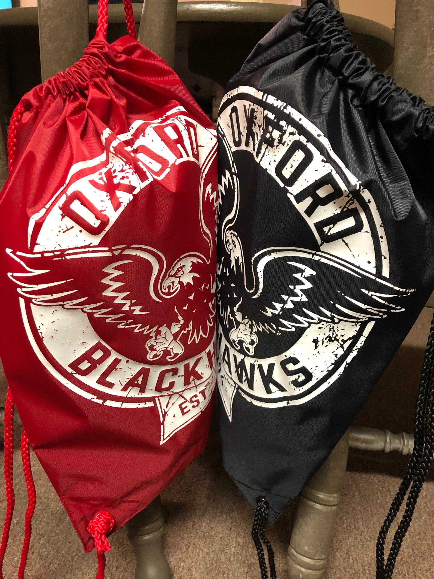 Oxford Blackhawks vintage logo drawstring bag