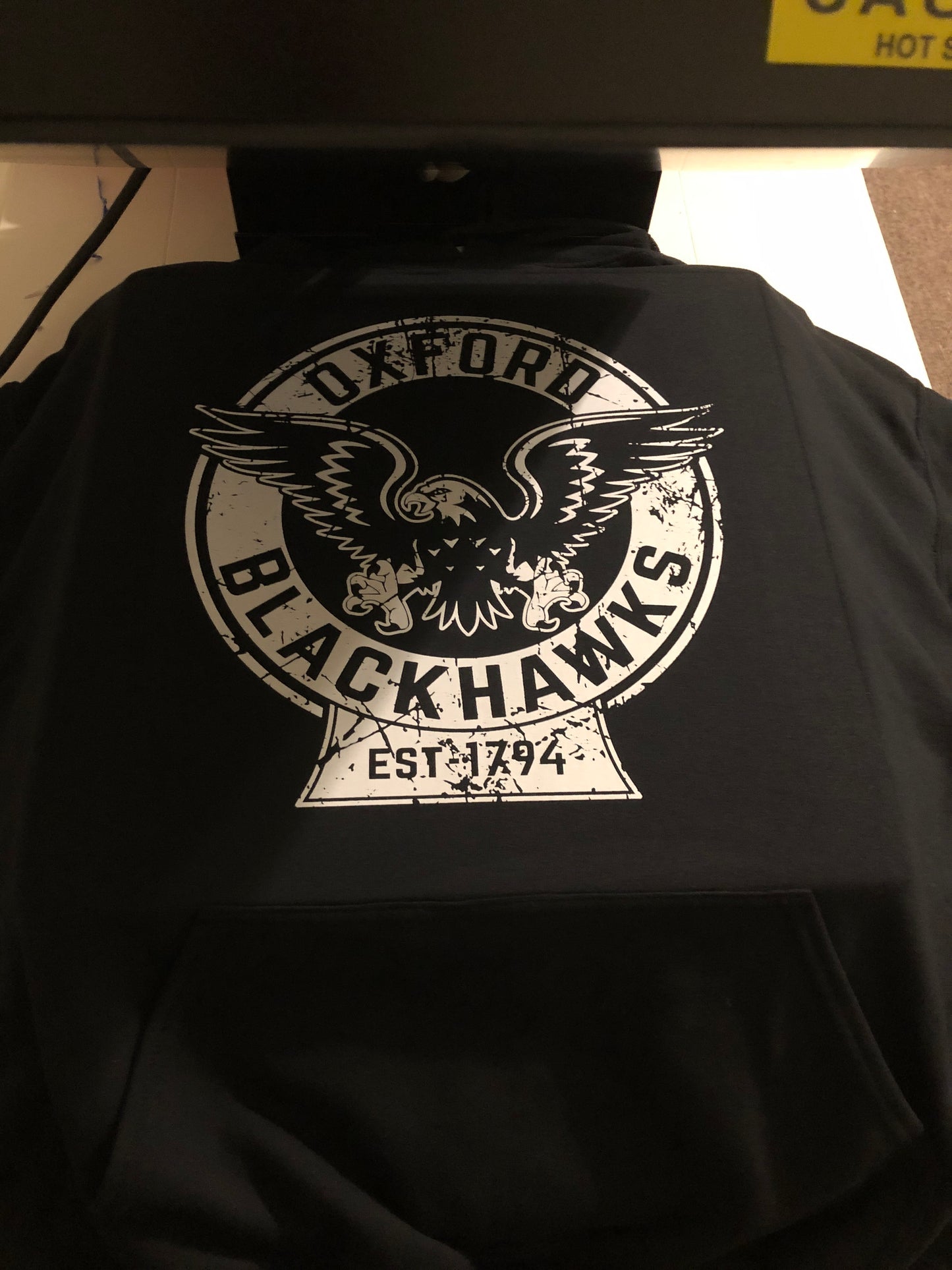 Vintage Oxford Blackhawks logo hoodie