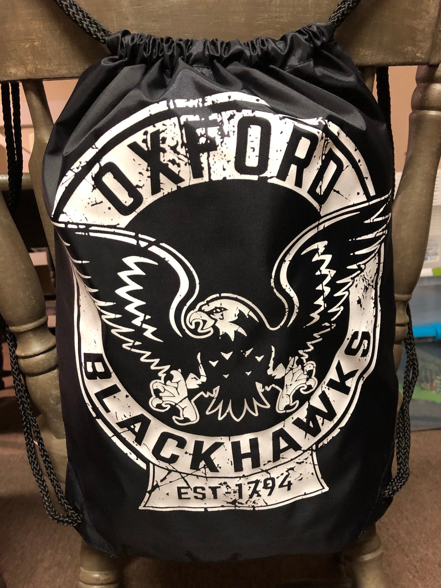 Oxford Blackhawks vintage logo drawstring bag