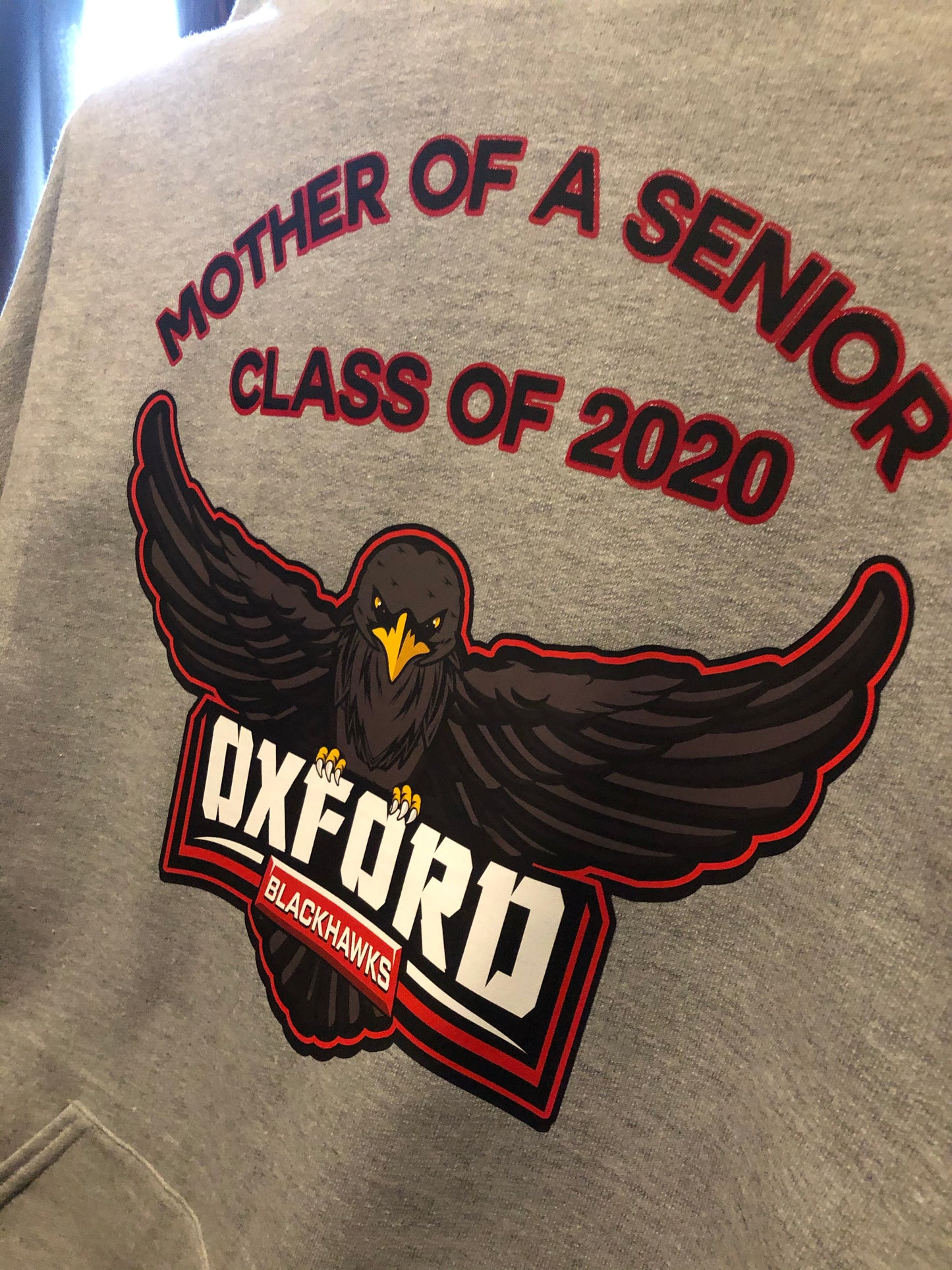 Oxford Blackhawks 2020 mother of a senior hoodie