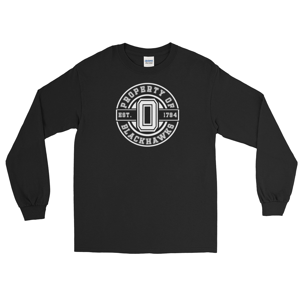 Oxford Blackhawks Apparel Property of Logo unisex Long sleeve shirt