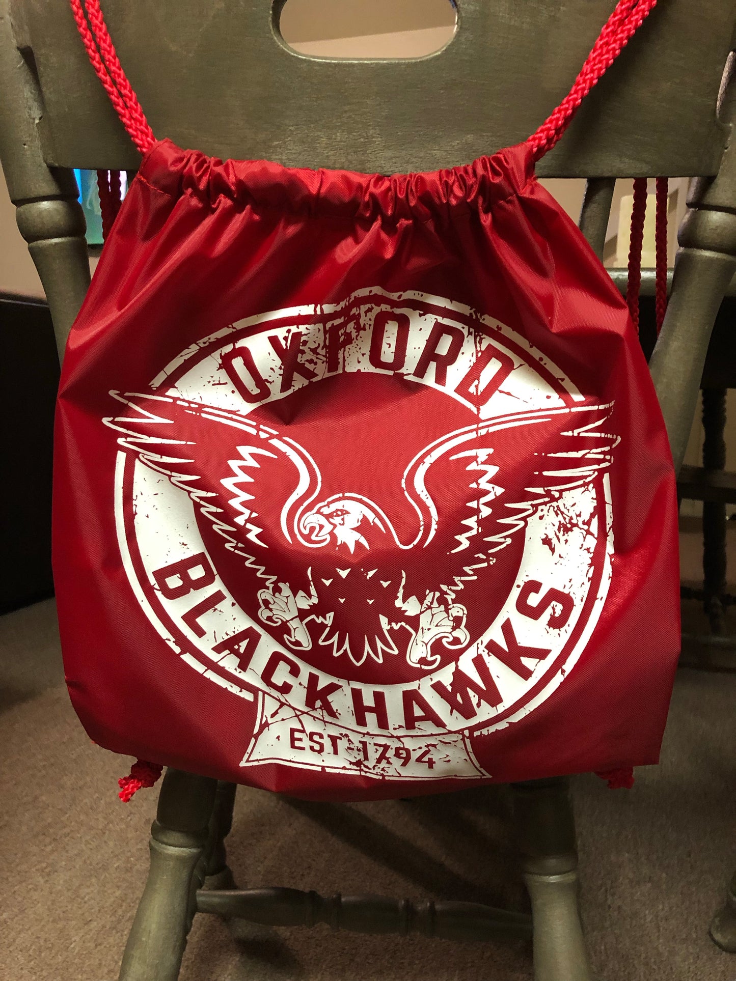 Oxford Blackhawks vintage logo drawstring bag