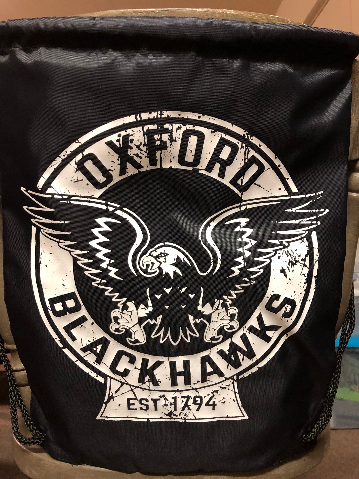 Oxford Blackhawks vintage logo drawstring bag